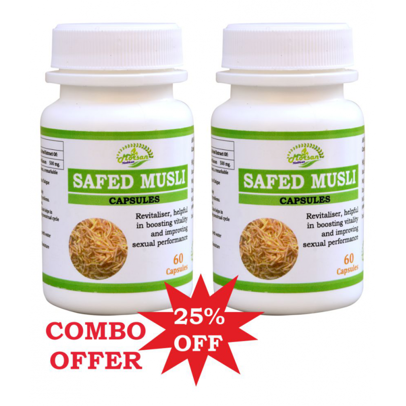 MORSAN HEALTHCARE MORSAN SAFED MUSLI CAPSULES Capsule 500 mg Pack Of 2