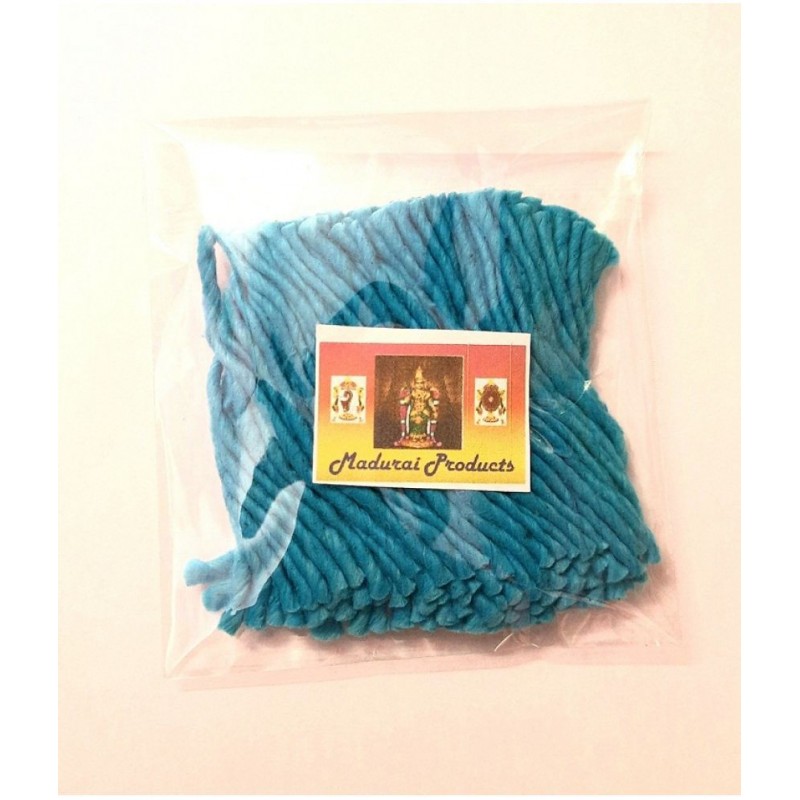 Madurai Products Blue WICKS THIRI Batti Long Cotton Wicks or Diya Batti Navratri Special Jyoti Batti Pack LENGTH 9CM X HEIGHT 9CM   X 5MM WIDTH - 108 PIECES Madurai Products Blue WICKS THIRI Batti Long Cotton Wicks or Diya Batti Navratri Special Jyoti Batti Pack LENGTH 9CM X HEIGHT 9CM   X 5MM WIDTH - 108 PIECES