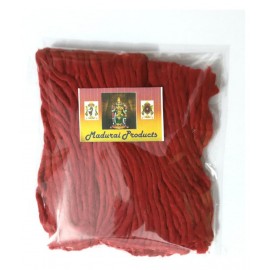 Madurai Products Red WICKS THIRI Batti Long Cotton Wicks or Diya Batti Navratri Special Jyot Batti Pack LENGTH 9CM X HEIGHT 9CM X   5MM WIDTH - 108 PIECES