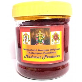 Madurai Products Sree Meenakshi Devi Original Asal Nayam Thalampoo Screw Pine flower Fragrance Red BOTTLE Kumkum kungumam bindi Powder Pack Single Piece 100 GRAM