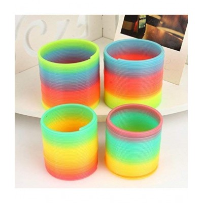 Magic Rainbow Spring Toy Magic Spring Set of 4 (Multi Color)