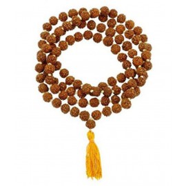 Malabar Gems 100% Original Lab Certified 108+1 Beads Nepal Rudraksha Mala for All Rashis in 5 Mukhi Rudraksh 6 MM Beads