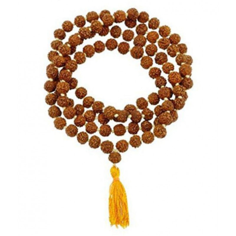 Malabar Gems 100% Original Lab Certified 108+1 Beads Nepal Rudraksha Mala for All Rashis in 5 Mukhi Rudraksh 6 MM Beads