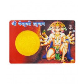 Malabar Gems Energized Shri Panchmukhi Hanuman Golden Coin Kavach Yantra Malabar Gems Energized Shri Panchmukhi Hanuman Golden Coin Kavach Yantra