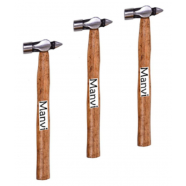 Manvi-Hammer 200 g Cross Pein (Wooden Handle) Set of 3