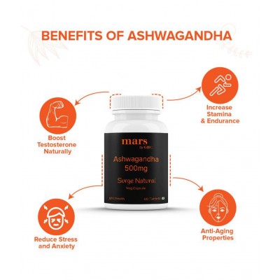 Mars by GHC Ashwagandha Capsule 60 no.s Pack Of 2