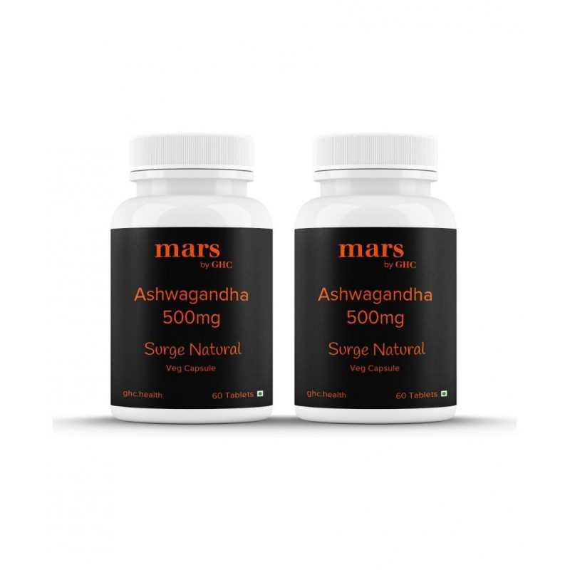 Mars by GHC Ashwagandha Capsule 60 no.s Pack Of 2