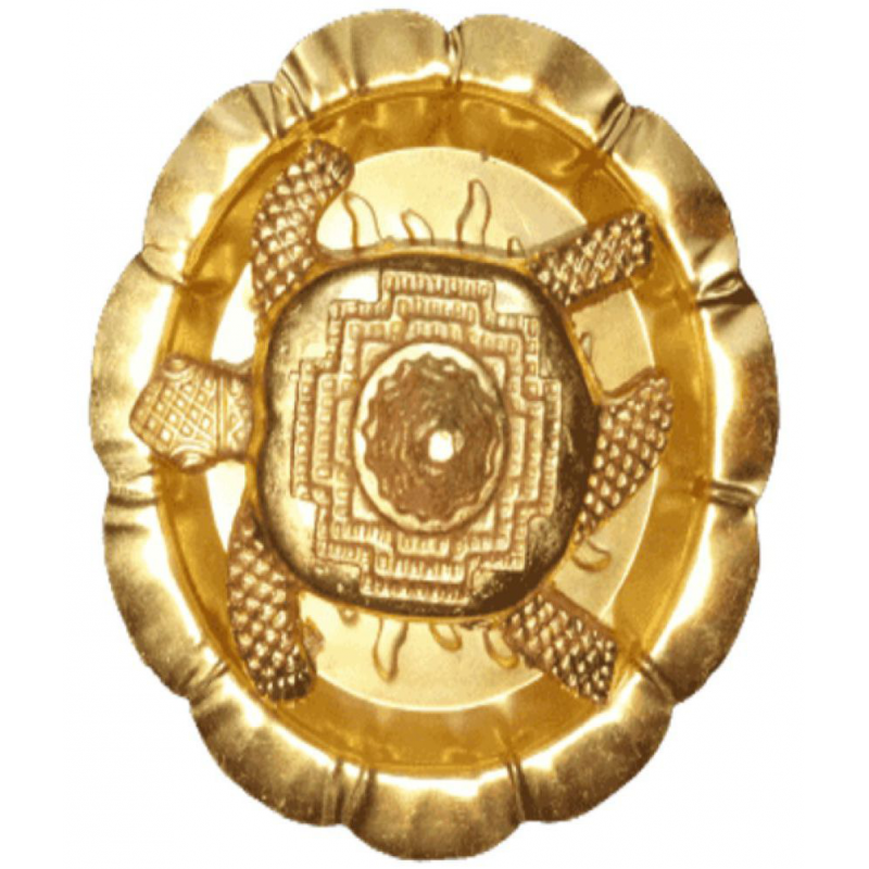Meru Kachua Shri Yantra Tortoise (Metal)