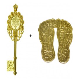 Metal Kuber Kunji Key + Lakshmi Charan Paduka Metal Kuber Kunji Key + Lakshmi Charan Paduka