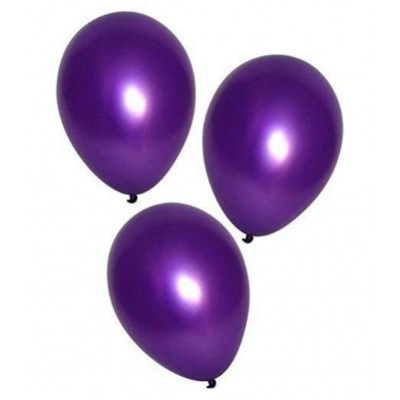 Metallic Balloons ( Purple&Silver) for decoration pack of 50