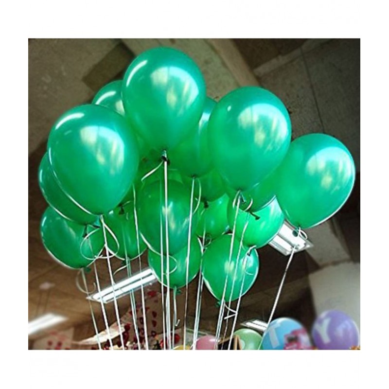Metallic Balloons for Christmas Decoration - Green - 50 pcs