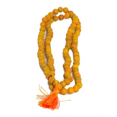 Mihini Haldi Mala, Turmeric (haldi) Mala 108+1 Beads, Turmeric Rosary