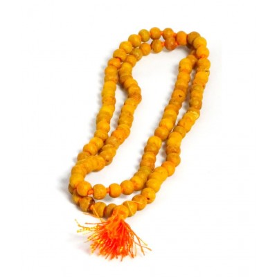 Mihini Haldi Mala, Turmeric (haldi) Mala 108+1 Beads, Turmeric Rosary