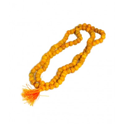 Mihini Haldi Mala, Turmeric (haldi) Mala 108+1 Beads, Turmeric Rosary