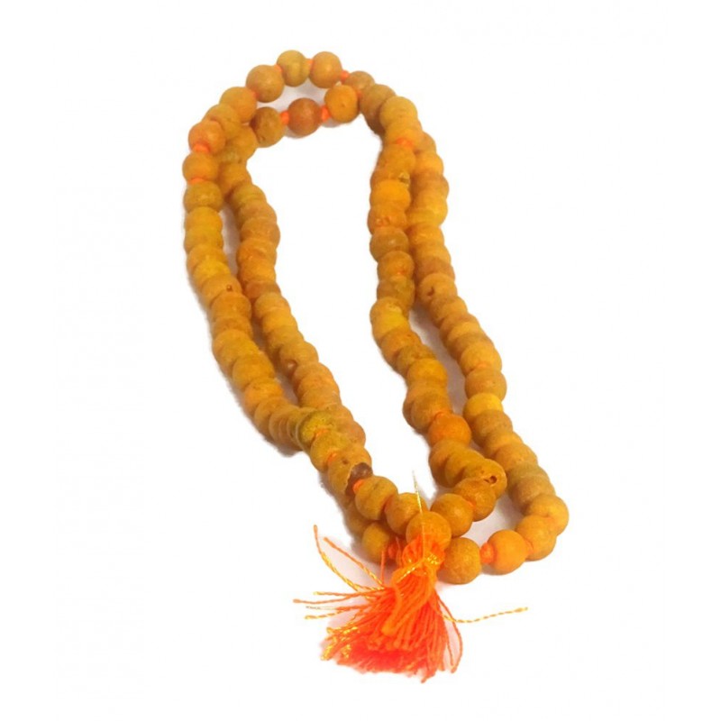 Mihini Haldi Mala, Turmeric (haldi) Mala 108+1 Beads, Turmeric Rosary