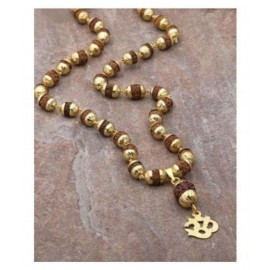 Minprice Original Om Rudraksha Pendant Mala With 1 Gram Gold Plated Cap Minprice Original Om Rudraksha Pendant Mala With 1 Gram Gold Plated Cap