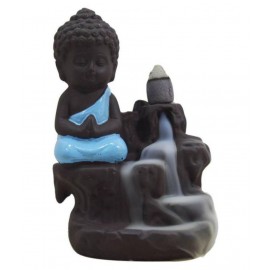 Mishka Multicolour Polyresin Monk Buddha Smoke Backflow - Pack of 1