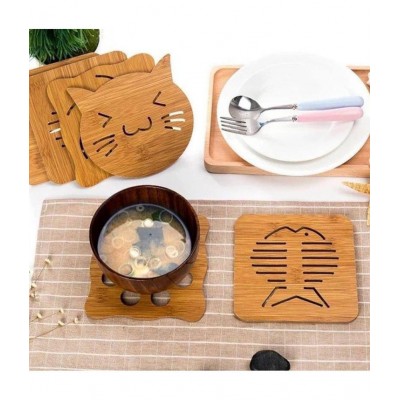 Moondrops Wood Designer Shape Coasters - Pack of 5 Moondrops Wood Designer Shape Coasters - Pack of 5