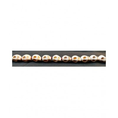 Mund Mala White 14 mm Bead | Nar mund | skull mala | Kali poojan Mala | moulted Artificial bone skull mala