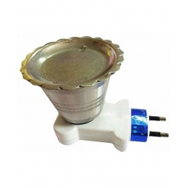 Mundal Electric Kapoor Dani Steel Direct Plug-In Dhoop Dani Bakhoor Camphor Burner For Puja And To keep Away Mosquitoes Steel Incense Holder (Silver) Mundal Electric Kapoor Dani Steel Direct Plug-In Dhoop Dani Bakhoor Camphor Burner For Puja And To keep Away Mosquitoes Steel Incense Holder (Silver)