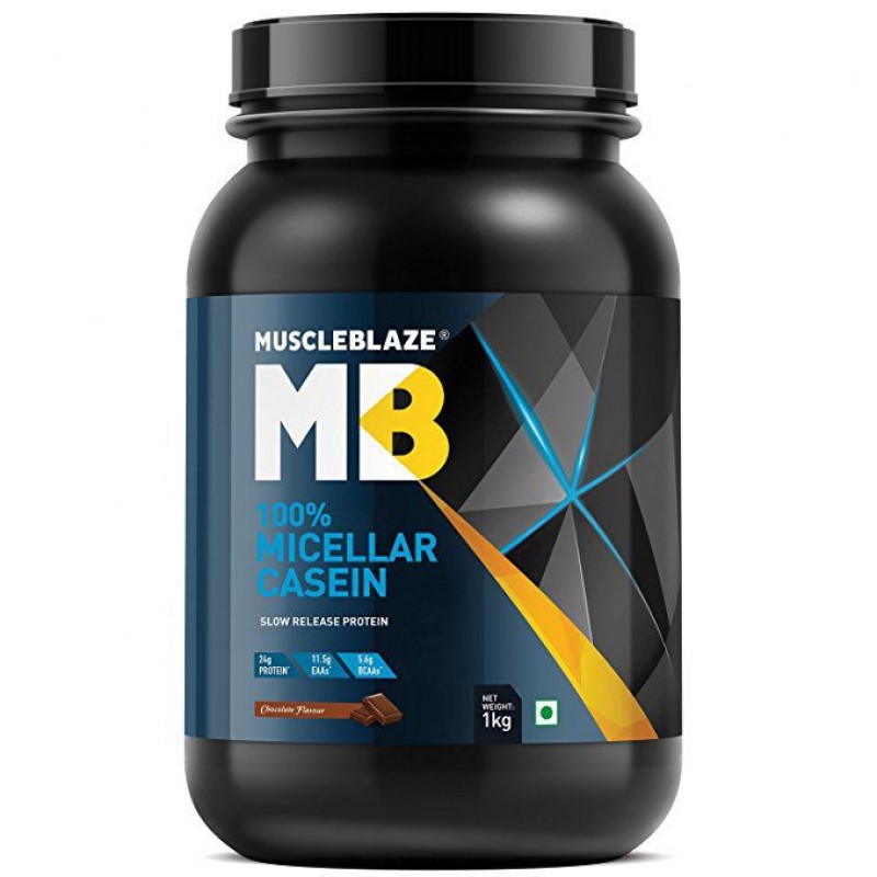MuscleBlaze 100% Micellar Casein, 2.2 lb Chocolate