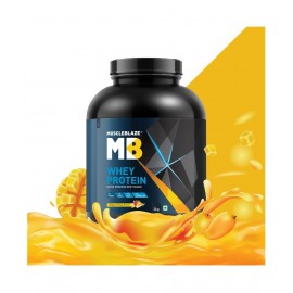 MuscleBlaze 100% Whey Protein, Ultra Premium Whey Blend (Magical Mango, 2 kg / 4.4 lb, 60 Servings)