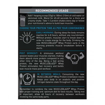 MuscleBlaze 100% Whey Protein, Ultra Premium Whey Blend (Rich Milk Chocolate, 1 kg / 2.2 lb, 30 Servings)