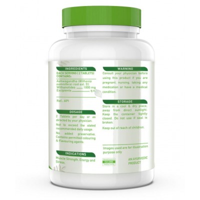 MuscleBlaze Ayurveda for Performance, Ashwagandha 1000 mg, High Strength Potent Formula, 60 Tablets