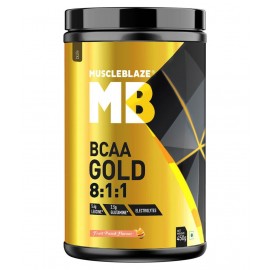 MuscleBlaze BCAA Gold 8:1:1 with Higher Leucine, Electrolytes, Glutamine (Fruit Punch, 450 g / 0.99 lb, 30 Servings)