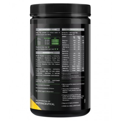 MuscleBlaze BCAA Pro, Intra Workout, 7g Vegan BCAAs, 2.50 g Glutamine & Electrolytes ((Blueberry Lemonade, 450 g, 30 Servings)