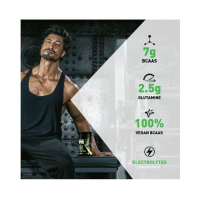 MuscleBlaze BCAA Pro, Intra Workout, 7g Vegan BCAAs, Glutamine & Electrolytes (Fruit Splash & Green Apple, 250 g, 16 Servings)
