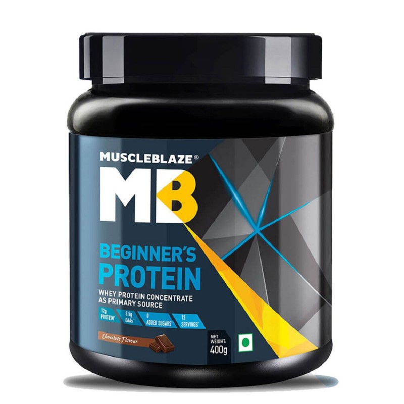 MuscleBlaze Beginner's Whey Protein (400 g, Chocolate) MuscleBlaze Beginner's Whey Protein (400 g, Chocolate)