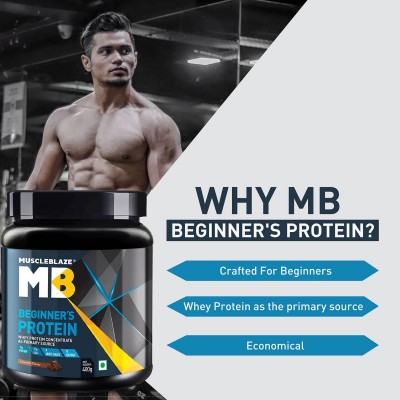 MuscleBlaze Beginner's Whey Protein (400 g, Chocolate) MuscleBlaze Beginner's Whey Protein (400 g, Chocolate)