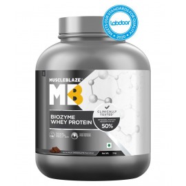MuscleBlaze Biozyme Whey Protein (Rich Milk Chocolate, 2 kg / 4.4 lb, 60 Servings)