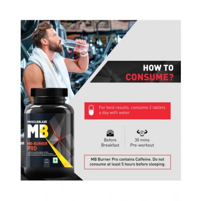 MuscleBlaze Burner PRO | 1000mg L- Carnitine | 400mg Garcinia | Caffeine & Green Tea Extract, 60 tablets