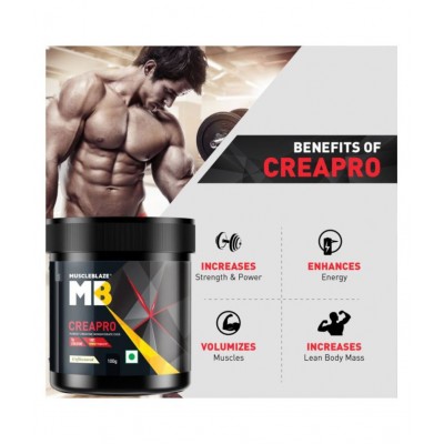 MuscleBlaze CREAPRO creatine with 100% creapure, 100g (Unflavoured)