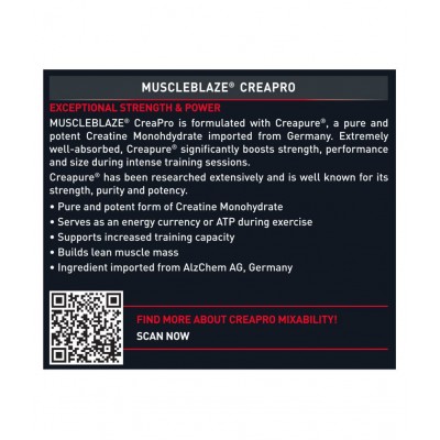MuscleBlaze CreaPRO Creatine with Creapure, 250 gms / 0.55 lb (Fruit Punch)