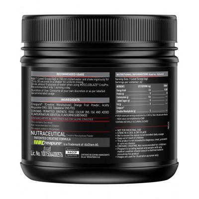 MuscleBlaze CreaPRO Creatine with Creapure, 250 gms / 0.55 lb (Fruit Punch)