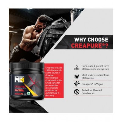 MuscleBlaze CreaPRO Creatine with Purest Creapure (Melon Twist, 250 g, 83 Servings) MuscleBlaze CreaPRO Creatine with Purest Creapure (Melon Twist, 250 g, 83 Servings)