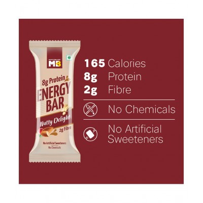 MuscleBlaze Energy Bar, 6 Piece(s)/Pack Nutty Delight