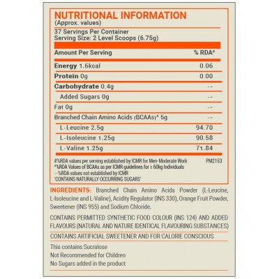 MuscleBlaze Fuel One BCAA 2:1:1 250 gm