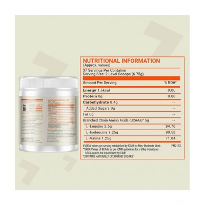 MuscleBlaze Fuel One BCAA 2:1:1 250 gm