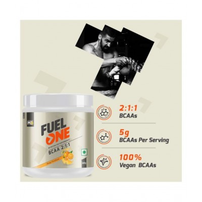 MuscleBlaze Fuel One BCAA 2:1:1, Nutrition for Performance, 5 g BCAAs (Orange Twist, 340 g / 0.74 lb, 50 Servings)