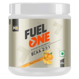 MuscleBlaze Fuel One BCAA 2:1:1, Nutrition for Performance, 5 g BCAAs (Orange Twist, 340 g / 0.74 lb, 50 Servings)