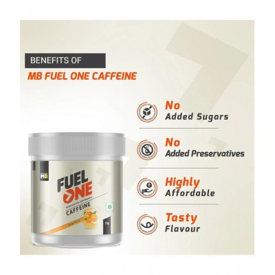MuscleBlaze Fuel One Caffeine, Pre Workout Supplement (Orange, 75 g, 37 Servings)