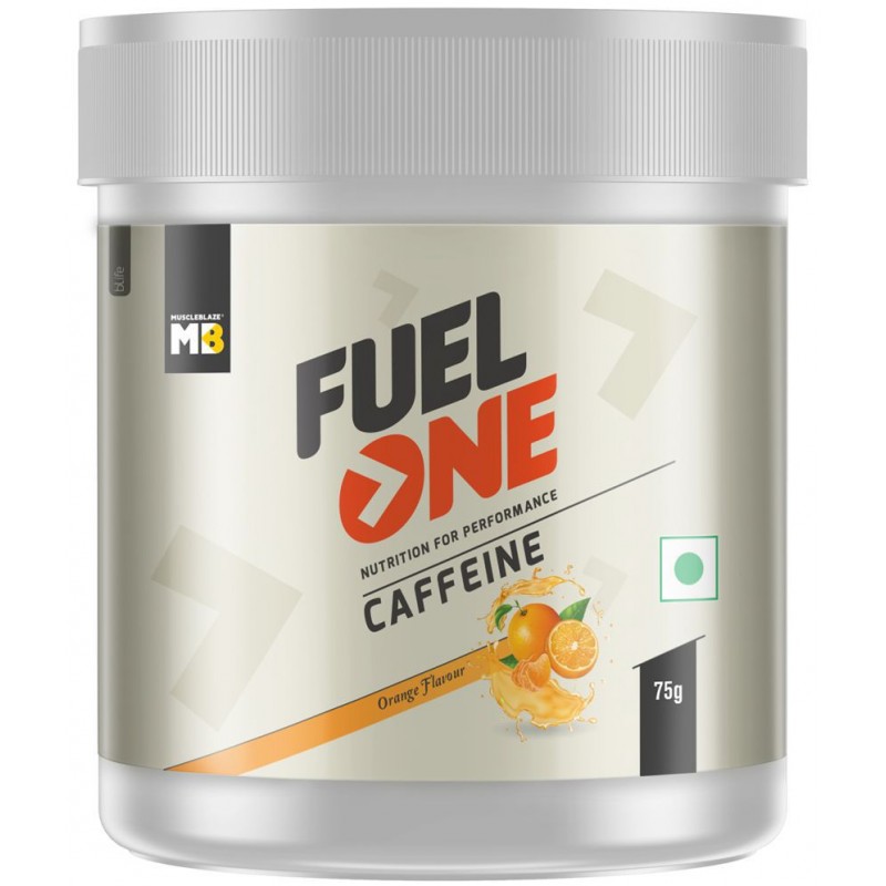 MuscleBlaze Fuel One Caffeine, Pre Workout Supplement (Orange, 75 g, 37 Servings)
