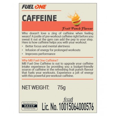 MuscleBlaze Fuel One Caffeine,75g Fruit Punch Flavour, 37 Servings