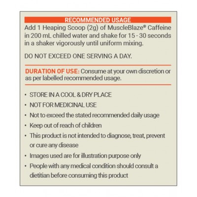 MuscleBlaze Fuel One Caffeine,75g Fruit Punch Flavour, 37 Servings