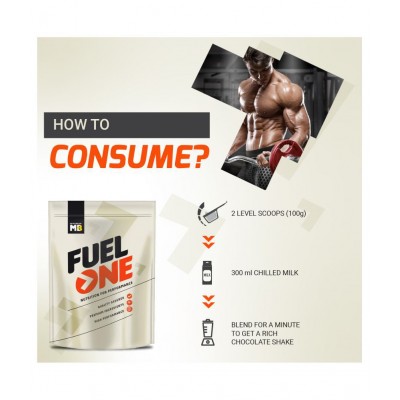 MuscleBlaze Fuel One Mass Gainer Immunity+ (Chocolate, 750 g / 1.6 lb, 15 Servings)