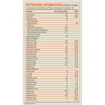 MuscleBlaze Fuel One Weight Gainer (Chocolate, 3 kg / 6.6 lb, 30 Servings)